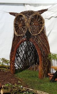 Willow Owl Sculpture Wildlife Trust RHS Show 2017 Clare Revera Welsh Baskets